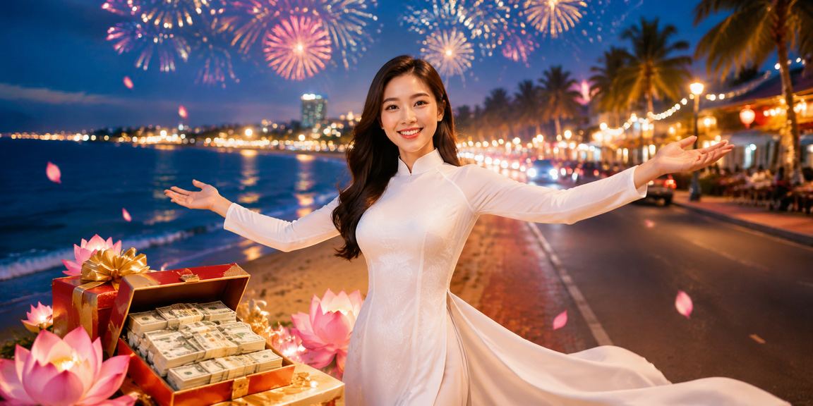 Người dùng mặc áo dài truyền thống tại Mũi Né trải nghiệm đặt cược trực tuyến trên điện thoại